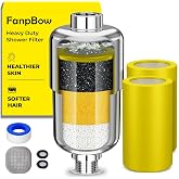 [1 Filter + 2 Cartridges] Universal Anti-Limescale Shower Filter | Filter capable of removing 99% of chlorine and heavy metal