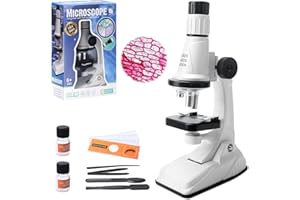 Yozexin Microscope for Kids, 200X-1200X Magnification High Power Science Microscope Kit, Portable Bug Microscopes Educational Science Toy Science Experiment Explorer Tool for Boys and Girls, 6+ Years