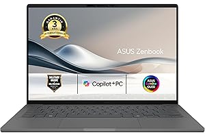 ASUS Zenbook A14 UX3407RA-QD011W Copilot+ PC 14 Pouces WUXGA OLED 60Hz Pc Portable (Snapdragon X Elite X1E 78 100, 32GB LPDDR5X, 1TB SSD, Qualcomm Adreno GPU, Windows 11 Home) – Clavier AZERTY.