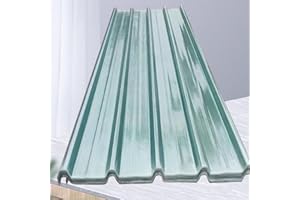 KDDEON Clear Roof Sheet,Corrugated Roofing Sheets,2.2mm Thick FRP Daylighting Plate,Building Roofing Material,UV Protection Transparent Rainproof Board,Roof Panels,for Garage Carport (0.9x1.7m/35x67in)
