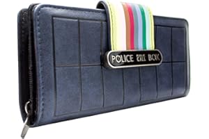 DR. WHO Doctor Who treizième Tardis des Rayures Portefeuille Bleu