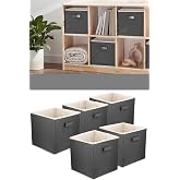 Meleni Home 5-Piece In-Cabinet Organizer, Laundry Toy Storage Box Basket Organizer 33x30x30
