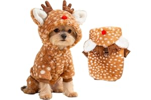 TECHEEL Weihnachten Haustier Kleidung Weihnachtskostüm Katzen Hunde Kostüm Weihnachts hundekostüm Weihnacht Weihnachtskostüm Katzen für Klein Hund Katze (Elch L)