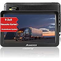 Navigation für LKW, Aonerex 9 Zoll GPS Navi für Auto PKW KFZ Navigationsgerät Lebenslang Kostenloses Kartenupdate mit…