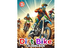 Dirt Bike Coloring Book For Kids: Awesome Colouring Pages Filled with Motocross Designs For Boys and Girls