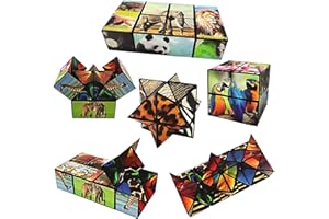 DxxD Magic Cube Infinity, 2 in 1 Animali Cubo Infinito Magico 3D Puzzle, Trasformabili Cubo per Speedcuber, Giocattolo per Animali, Decompressione Giocattolo per Bambin Adulti Ragazze, Gioco Educativo