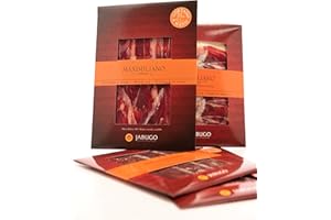 MAXIMILIANO EL JAMÓN MÁS RICO DEL MUNDO Maximiliano Jabugo - Paleta MXM D.O.P Jabugo Bellota - 100% Ibérica - 14 Estuches 80 gr + 1 Estuche 100 gr - Cortada a Mano - Curación 24 Meses - Crianza en Libertad