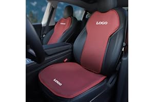 TOPABYTE Front Car Seat Covers for Tesla Model Y Model S Model 3 Highland 2017-2024 Breathable Interior Seat Cushion Protector All Season Protection (With LOGO)
