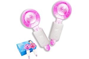 Smasener Ice Globes for Facials, Ice Globes, 2PCS Facial Ice Globes, Cooling Globes, Globes für Gesicht, Hals & Augen, Straffung der Haut, Reduzierung von Puffy und Falten(Als Paar verpackt, Rosa)