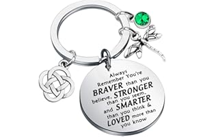 AKTAP Ou-lander Inspired Sasenach Inspired Key Ring Dragonfly Charm Celtic Knot Jewelry Always Remember You’re Braver Than You Believed