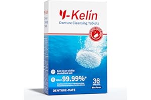 ‎Y-KELIN Y-Kelin Reinigungs für herausnehmbaren Zahnersatz/dritte Zähne, Gebissreinigungstabletten, Prothesenreinigungstabletten (36 Registerkarten)