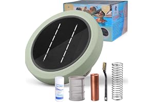 BSTECIAR Ionizador Solar para Piscinas, Flotante de Cobre, Limpiador de Agua para Piscinas Enterradas y Sobretierra, hasta 151.400 litros Ideal para Piscinas y Spas (Verde)