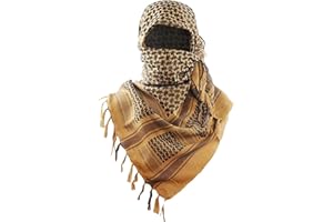 Luxns Militär Shemagh Taktische Wüstenschal - 100% Baumwolle Keffiyeh Schal für Herren und Damen