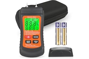Moisture Meters for Logs, Dienmern Damp Meter for Walls, Wood Moisture Meter for Firewood Log, Pin-Type Water Leak Detector, Damp Meter for Caravans, Wood, Paper, Masonry and Other Building Materials