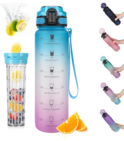 Steuber Trinkflasche Flavour 700ml – Mit Filtereinsatz Für Aromatisiertes Wasser, Rosa & Auslaufsicher