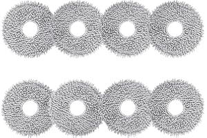 LOOHAOC 8 Stück Wischtücher für Ecovacs Deebot T20 Omni/T20e Omni Saugroboter,Waschbares Mikrofaser-Moppzubehör