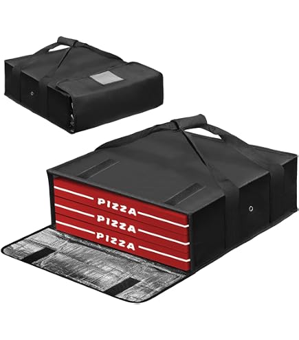 Borsa Termica Per Consegna Cibo E Picnic – Media, Con Divisorio Rimovibile, Tasca Trasparente E Rivestimento Antistrappo