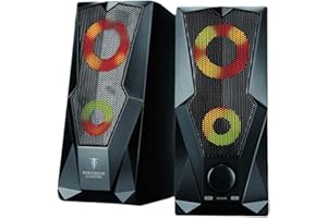 Berserker Gaming – Brokk 816118 – Haut-parleurs 2.0 Lumineux, Technologie LED RGB - Noir