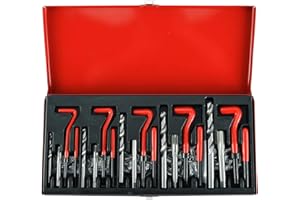 FreeTec 131 Piece Helicoil Type Thread Repair Kit M5 M6 M8 M10 M12 Thread Repair Kit