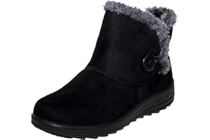 Cushion Walk Womens Ladies Lightweight Fur Lined Girls Warm Casual Comfort Winter Ankle Boots UK Sizes 3-8