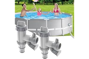 SITENGJUN Robinet de piscine Plus pour piscine hors-sol 2 en 1 - Vanne Piscine-Valve à piston - Accessoire de piscine pour piscine Intex/Bestway/Coleman - Pompe de filtration de piscine - Vanne d'arrêt