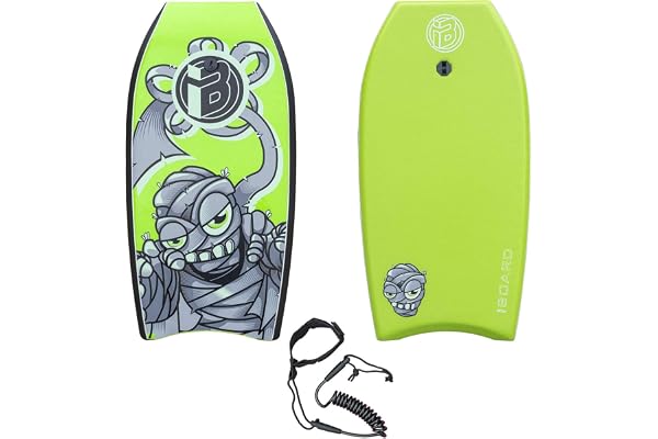 Body Board, bodyboard léger de 94 cm avec noyau en EPS, laisse de qualité supérieure et sangle de poignet pour adultes et adolescents