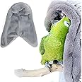 MAKINGTEC Plush Bird Tent, Parrot Toy, Comfortable Corner Hanging Warm Blanket Bird Nest Bird Bed, Bird Cage Hammock Warm Nest for Parrot Lovebirds Small and Medium Birds (Grey)