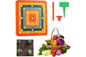 MISSMISQ Saatwerkzeug Mit Schablonen Quadratfuß Gartenarbeitsschablone Quadratisch Garten Saat Pikierstab Mit Samenlöffel Pflanzabstand Lineal Pflanzbrett Zum Pflanzen Von Gemüse Und Gartenbedarf