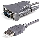 StarTech.com 3ft (1m) USB to Serial Cable, DB9/DB25 RS232 to USB Converter, Prolific, USB to Serial Adapter for PLC/Printer/S