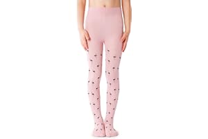 NOQ Kinder Dünne Strumpfhose mit schönem Aufdruck Mädchen gemusterte 40 DEN Schule Tanzzeremonie Lässig