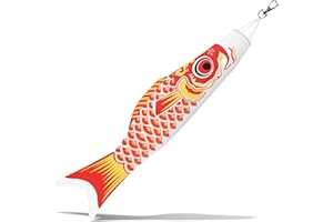 Anley 26 Zoll Japan Koi Fisch Flagge Karpfen Windsack Streamer - Japanische Koinobori Traditionelle Hängeflagge&Banner - Outdoor Dekoration Garten Hinterhof Dekor Breeze Flying Fish