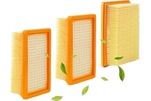 VICBOU 3 Stück für Kärcher Staubsauger Filter Set, für Kärcher WD4/WD5/WD6/MV4/MV5/MV6 Flachfaltenfilter, für Kärcher Nass-/Trockensauger, Industriesauger, Mehrzwecksauger Ersatz