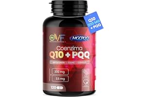 PARAFARMACIA, ORGANIC VITAMINS & FOOD OVF Coenzima Q10 + PQQ Integratore 120 cps Alto Dosaggio 200mg Energia e Benessere, Riduce Stanchezza, Antiossidanti Integratori, Vegano, Made in Italy