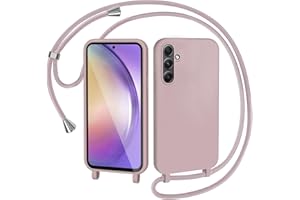 AOMYKE Funda para Samsung Galaxy A54 5G con Cuerda, Silicona Líquida Carcasa con Cordón Correa Colgante Ajustable Collar Correa Teléfono Case Cover