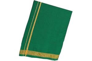 Stylesindia Fancy Border Colored Single Layer Pentex Dhoti Mundu Vesti 2.0mts