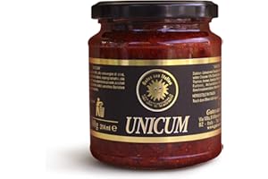 GUTES AUS ITALIEN GUSTOS - Patè Unicum Gustos, 300 g, il patè spalmabile a base di pomodori secchi, aglio e peperoncino, perfetto per insaporire i primi piatti, tartine e bruschette