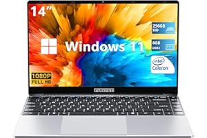 FUNYET DuetBook PC Portatile 14,1 Pollici,Celeron N5095 Notebook Windows 11 Pro,8 GB RAM 256 GB SSD, fino a 2,7 GHz IPS 1920 x 1080, Laptops girevole 180°, USB3.0 * 2 MINI HDMI Bluetooth WiFi