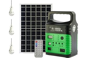 SOYOND - Centrale elettrica portatile, 7500 mAh, con pannello solare per esterni, campeggio, pesca, viaggi, feste, camper, viaggi, con mini generatore USB DC (pannello solare incluso)