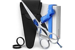 Suvorna Professional Hairdressing Shears- 5.5 inches Hair Scissors - Japanese Scissors for Hair Cutting - Razor Sharp Barber Shears Blades - RightHand Hairdresser Shears with Adjustment