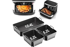 BAFIWU Moule Silicone Air Fryer pour Ninja Foodi Flex 10,4 L AF500EU - Accessoire Compatible avec Ninja Foodi Max AF500EU (5,2 L x 2 + 10,4 L)