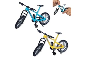 EAVUYIS 2 st Mini Finger Bikes, Finger Mountain Bike Finger Cykel Modell Mini BMX Kreativ Legering Finger Bike för Cykelälskare, Pojkar Flickor Present