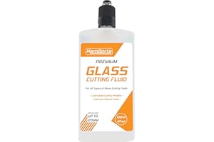 HemBorta ®, olio per taglio vetro, taglierina e tagliabottiglie, lubrificante, da utilizzare su vetri, specchi, piastrelle di vetro, punte da trapano e vetrate, 120 ml