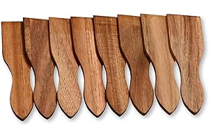‎KESPER Kesper 28968 Raclette - Spachtel im 8er Set aus Akazienholz 13 x 3,5 cm/Racletteschieber/Racletteschaber/Raclettespachtel