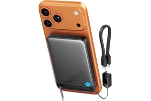 INIU Power Bank para MagSafe, 45W 10000mAh Bateria Externa Carga Rapida, Qi2 Cargador Portatil para iPhone, Bateria Portatil con Cable USB C, PowerBank Magnetico Solo para iPhone Series 17 16 15 14 13