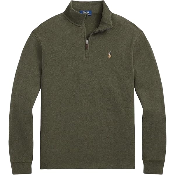 Polo Ralph Lauren Mens Classic Estate-Rib Quarter-Zip