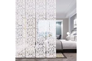 jxgzyy Hanging Room Divider 24Pcs Solid Board Screen Panels Thin PVC Home Screen Panel Room Partition White For Home Hotel Living Room Bedroom Sitting-room Decoration