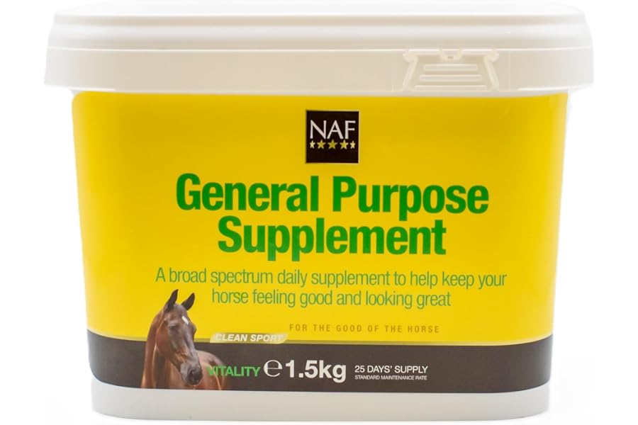 NAF General Purpose Supplement 1.5kg – Daily Vitamin & Mineral Support for Horses – Supports Condition, Coat Health, Hoof Strength & Overall Wellbeing
