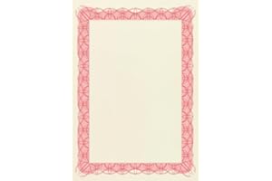 DECADRY Computer Craft Certificate Papers with Foil Seals 90gsm A4 Reflex Red Ref CCC2010 [Pack of 30]