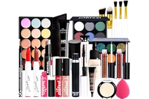 FantasyDay Kit de Maquillage Complet Coffret Ensemble-cadeau de Maquillage Xmas Makeup Gift Set avec Ombres Paupière, Rouge à Lèvre, Pinceaux, Bâton contour, Correcteur, Mascara, Fard à Joues, Poudre