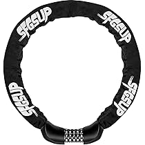 Lucchetto A Catena Per Bicicletta Con Combinazione A 5 Cifre – Catena In Acciaio Temprato 1200mm X 7mm, Con Rivestimento Protettivo